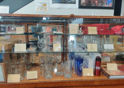 Mugs, coffee cups and water bottles available in the Williams Fire Museum